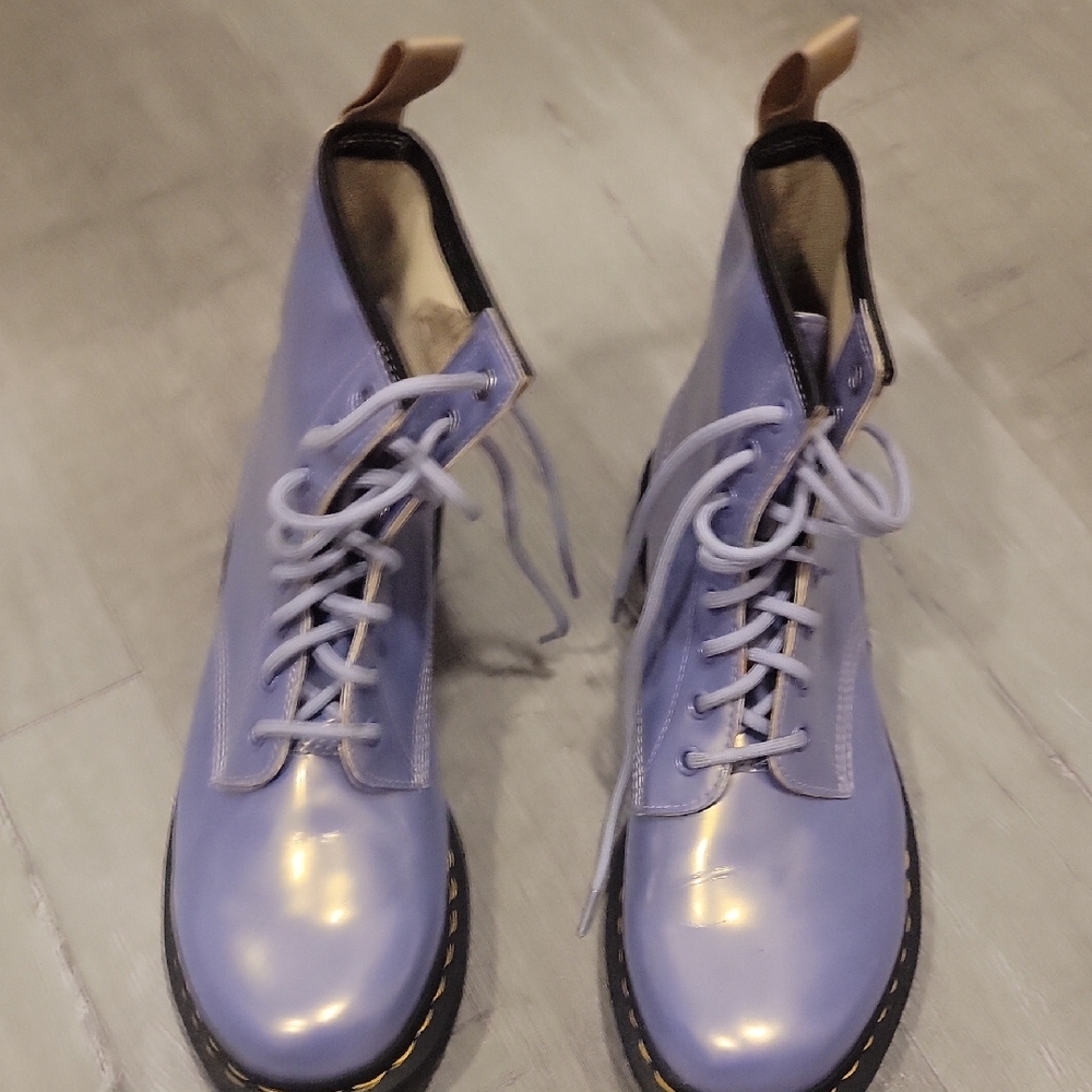 Dr. Marten's Iridescent Purple Lace-Up Boots